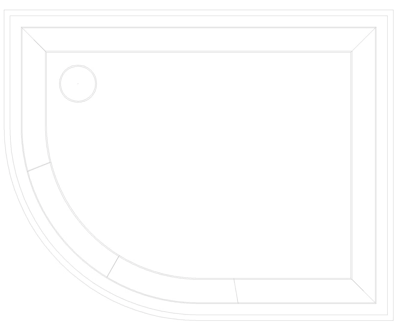 KALDEWEI ZIRKON MIT WANNENTRÄGER Duschfläche, 800x1000x32 mm, Modell-Nr: 602-2