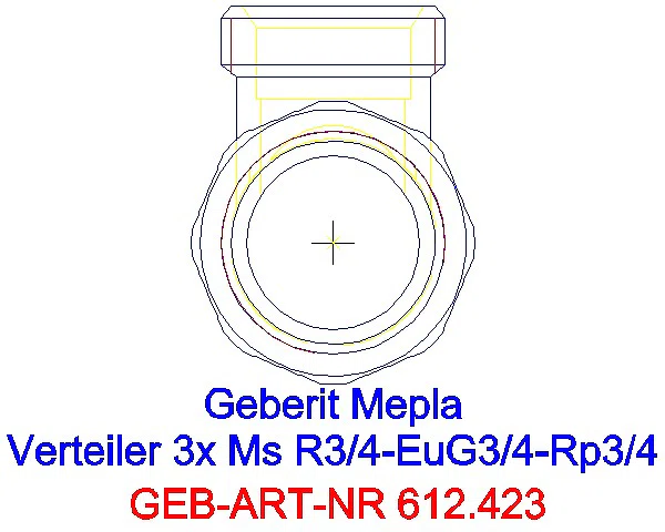 GE Verteiler dreifach Ms R3/4-EuG3/4-Rp3/4_612.423.00.1_L