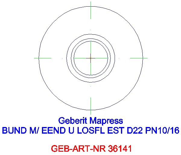 GE Mapress Edelstahl Bund mit Einschubende zu Losflansch d22 PN10/16_36141_L