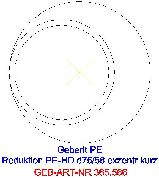 GE PE Reduktion exzentrisch kurz d75/56_365.566.16.1_G