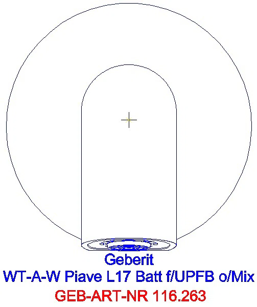 GE Waschtischarmatur Piave, Wandmontage mit UP-Funktion Batt. L 17cm o. Mischer_116.263.21.1_A