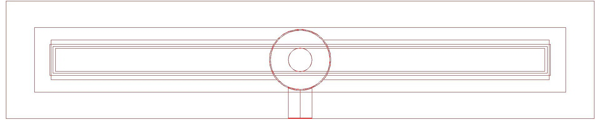 KESSEL-Duschrinne Linearis Compact L: 1050 mm, Auslauf seitlich DN 50, WaD (3D)
