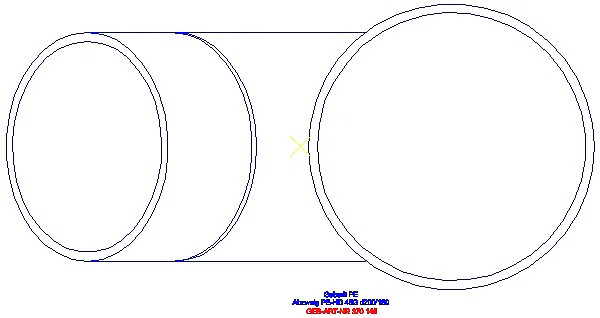 GE PE Abzweig 45Gr d200/160_370.145.16.1_G