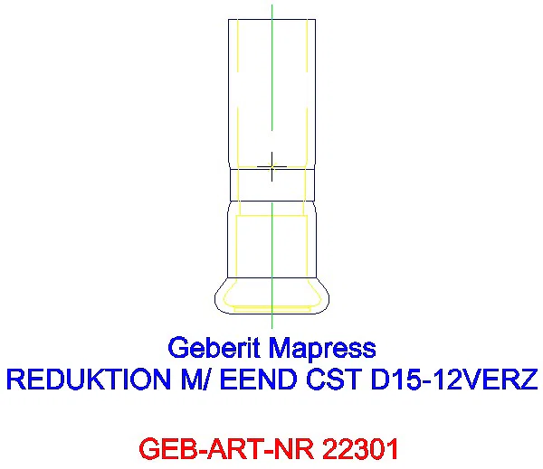 GE Mapress C-Stahl Reduktion mit Einschubende d15-12 verzinkt_22301_G