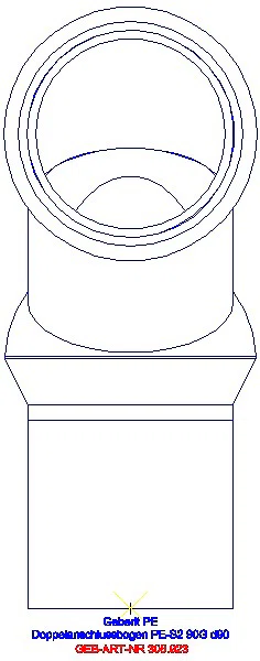 GE Silent-db20 Doppelanschlussbogen 90Gr d90/90_308.923.14.1_L