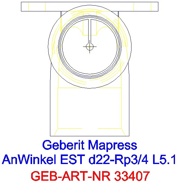 GE Mapress Edelstahl Anschlusswinkel 90Gr d22-Rp3/4_33407_G