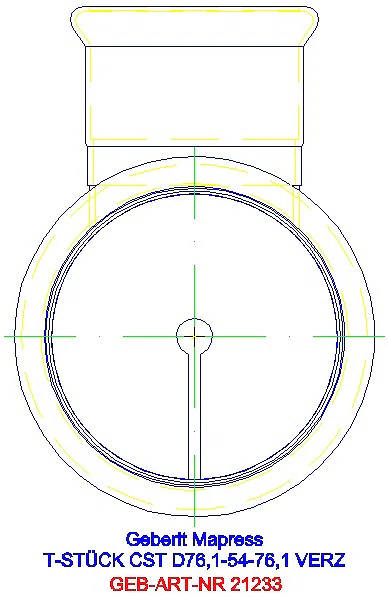 GE Mapress C-Stahl T-Stück reduziert d76,1-54-76,1 verzinkt_21233_L