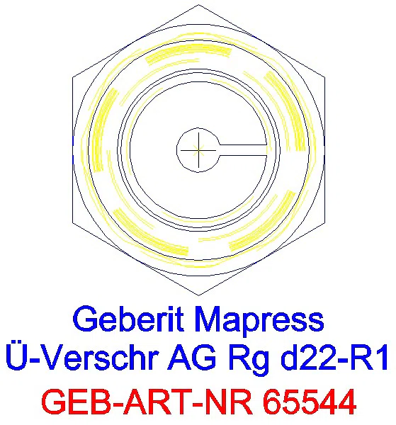 GE Mapress Kupfer Übergangsverschraubung mit AG Rg d22-R1_65544_L