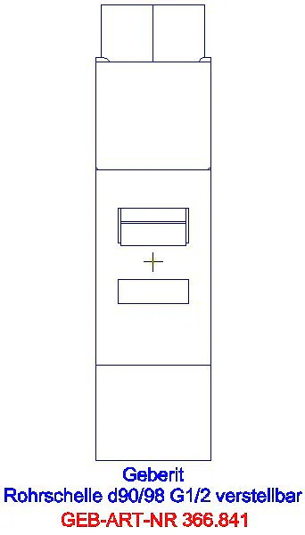 GE Rohrschelle mit Gewindemuffe G1/2 verstellbar d90/98_366.841.00.2_L