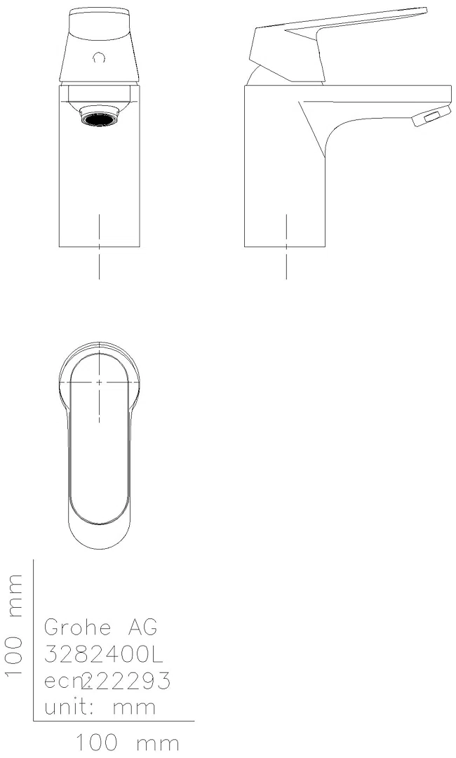 GROHE EH-WT-Batterie Eurosmart C 23925 S-Size Push-open Ablaufgarnitur chrom