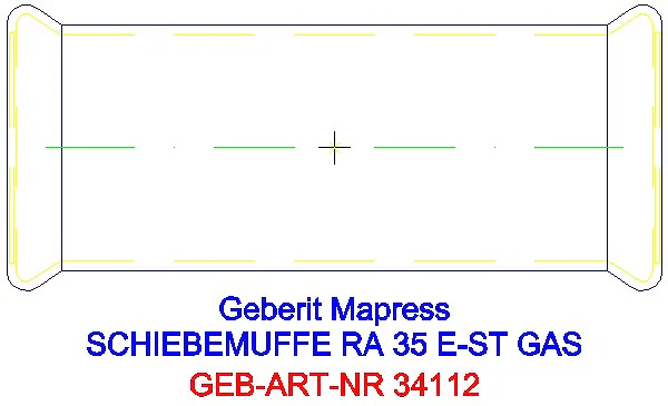 GE Mapress Edelstahl Schiebemuffe d35 (Gas)_34112_G