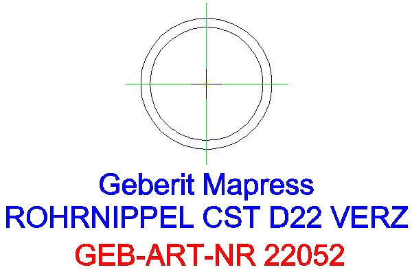 GE Mapress C-Stahl Rohrnippel außen verzinkt d22_22052_A