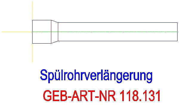 GE Spülbogenverlängerung gerade mit Steckmuffe weiß-alpin d44 L:30cm_118.131.11.1_A