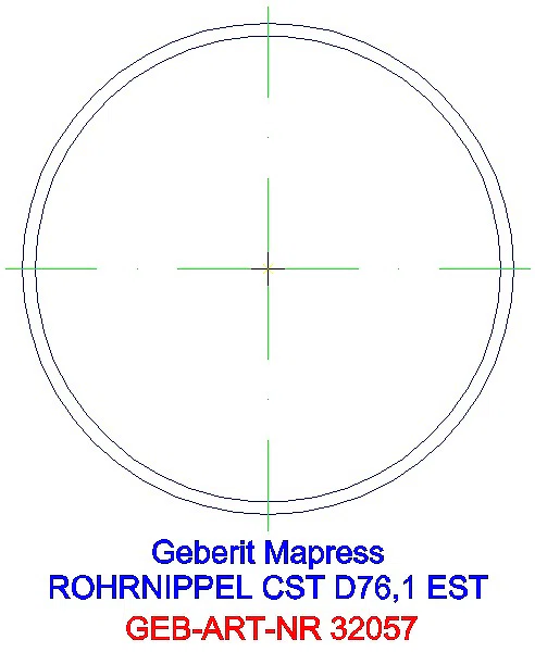 GE Mapress Edelstahl Rohrnippel d76,1_32057_A