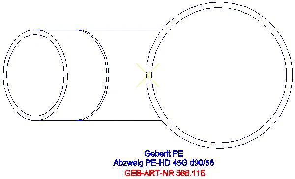 GE PE Abzweig 45Gr d90/56_366.115.16.1_G