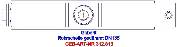 GE Silent-db20 Rohrschelle gedämmt mit Gewindemuffe M10 / G1/2 d135_312.813.26.1_G