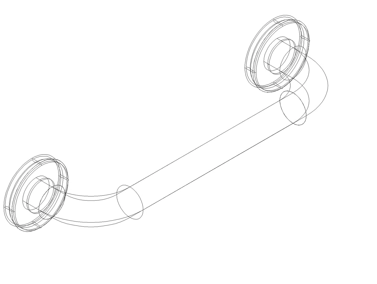 HEWI Haltegriff Ser 801 d:33, AM:300mm, BM211.2 stahlblau