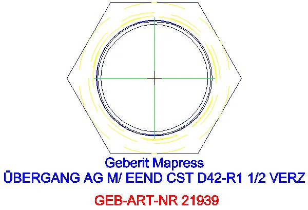GE Mapress C-Stahl Übergang mit AG und Einschubende d42-R1 1/2 verzinkt_21939_L