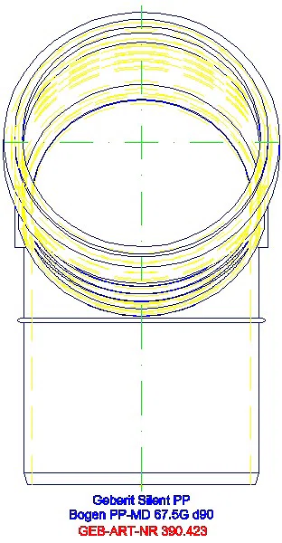 GE Silent-PP Bogen 67,5Gr d90_390.423.14.1_L