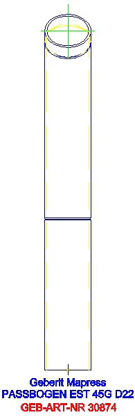 GE Mapress Edelstahl Passbogen 45Gr d22_30874_L