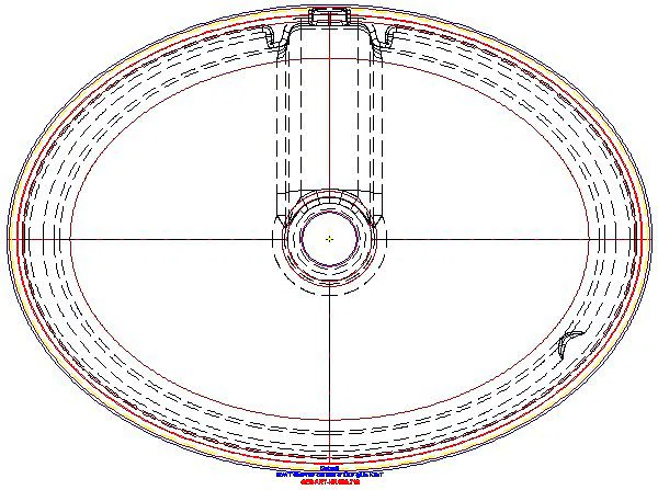 VariForm Einbauwaschtisch, oval 55x40cm, o. Hl, o. Ül., KeraTect_500.719.00.2_G