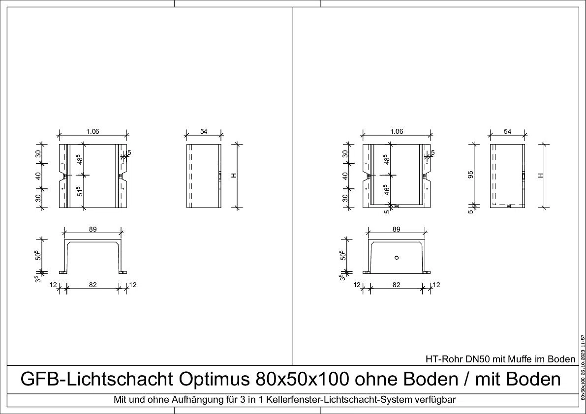 GFB Lichtschächte Optimus