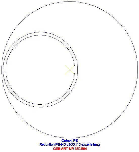 GE PE Reduktion exzentrisch lang d200/110_370.584.16.5_G