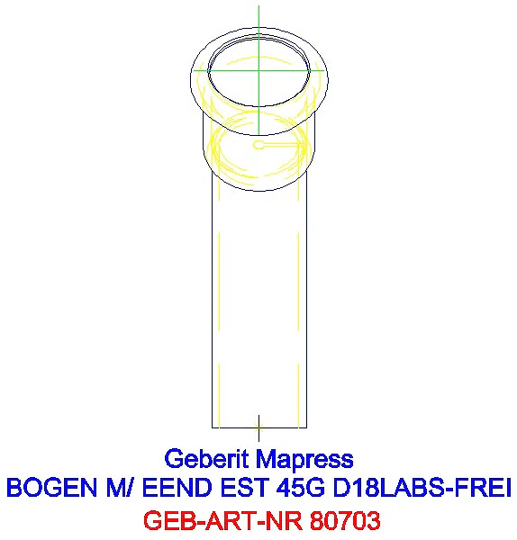 GE Mapress Edelstahl Bogen 45Gr d18 mit Einschubende (LABS-frei)_80703_L