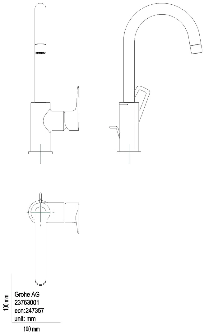 GROHE EH-Waschtischbatterie BauLoop 23763_1 L-Size chrom