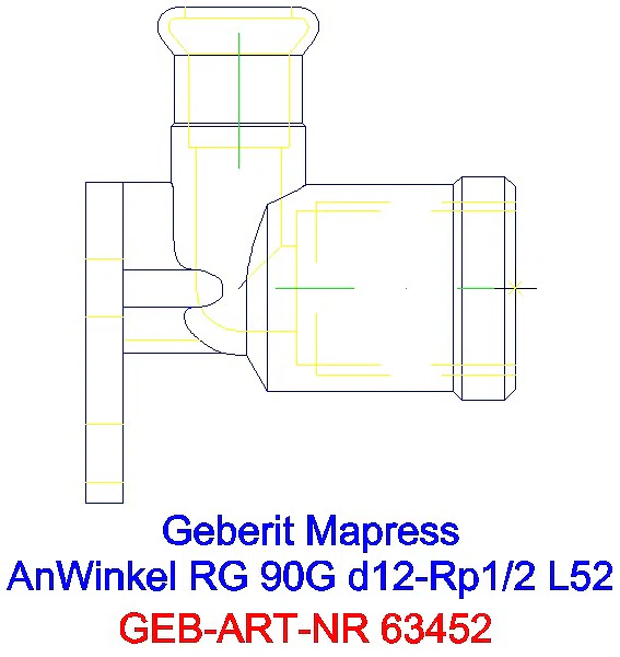 GE Mapress Kupfer Anschlusswinkel 90Gr Rg d12-Rp1/2 L:5,2cm_63452_L
