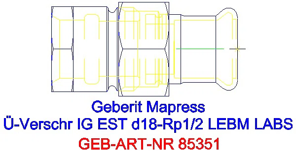 GE Mapress Edelstahl Übergangsverschr. mit IG ÜM ESt (LABS-frei) d18-Rp1/2_85351_G
