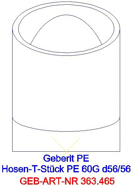 GE PE Hosenabzweig 2 x 30Gr d56/56_363.465.16.1_L