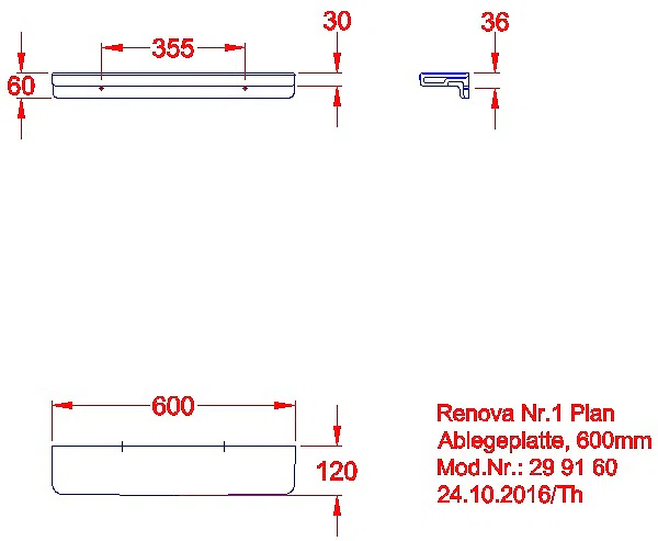 Renova Plan Wandablage, 60x12cm_kgv_r1_plan_299160