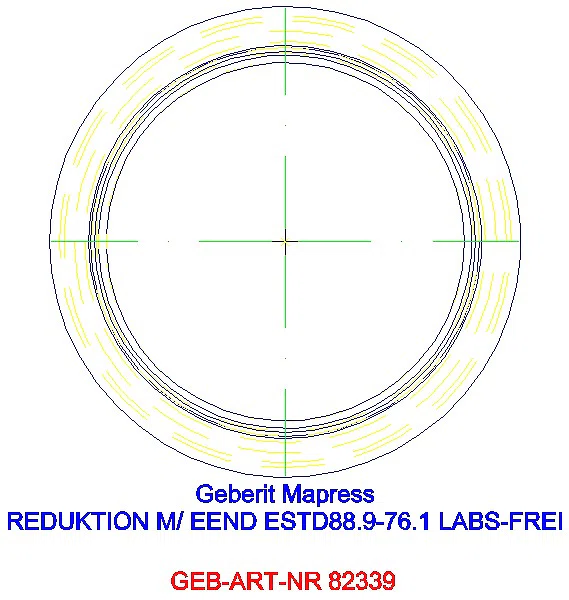 GE Mapress Edelstahl Reduktion mit Einschubende (LABS-frei) d88,9-76,1_82339_A