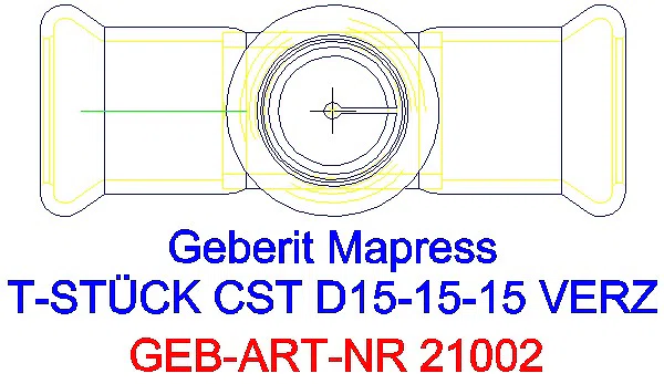 GE Mapress C-Stahl T-Stück egal d15-15-15_21002_G