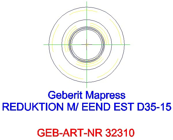 GE Mapress Edelstahl Reduktion mit Einschubende d35-15_32310_A