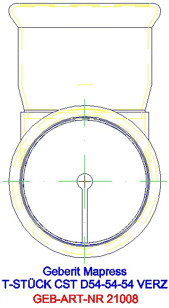 GE Mapress C-Stahl T-Stück egal d54-54-54_21008_L