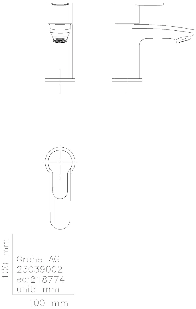 GROHE Standventil Eurostyle C 23039_2 XS-Size chrom
