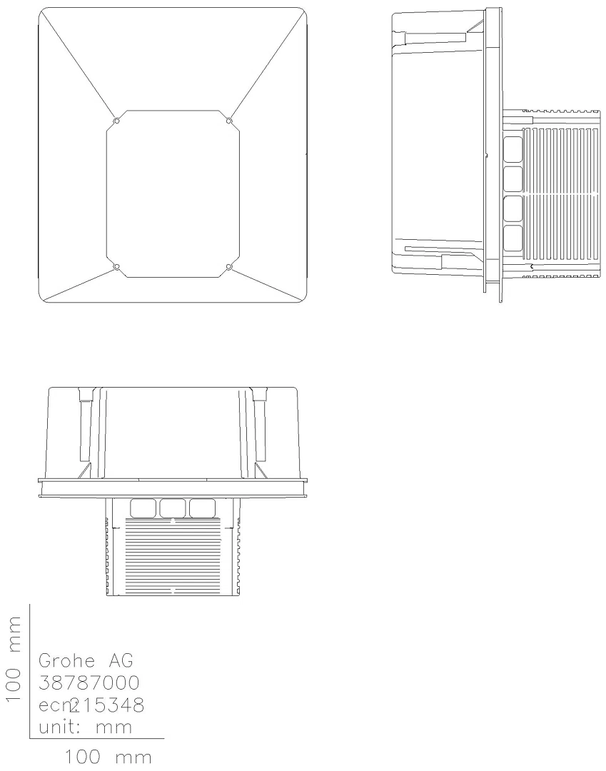 GROHE Urinal-Rohbauset Rapido UMB 38787 für man. Bet./Tectron IR Elektronik 6V