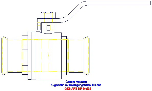 GE Mapress Kugelhahn mit Betätigungshebel Ms d54_94928_A