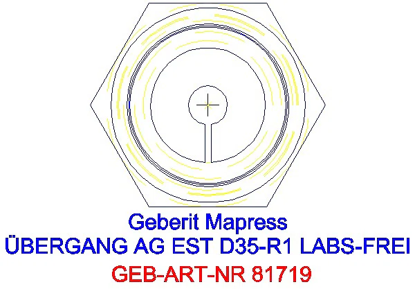 GE Mapress Edelstahl Übergang mit AG (LABS-frei) d35-R1_81719_L