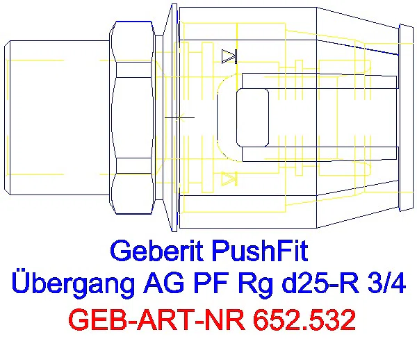 GE PushFit Übergang mit AG Rg d25-R3/4_652.532.00.1_L