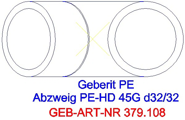 GE PE Abzweig 45Gr d32/32_379.108.16.1_G