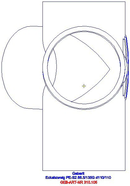 GE Silent-db20 Bogeneckabzweig 88,5/135Gr d110/110_310.105.14.1_L