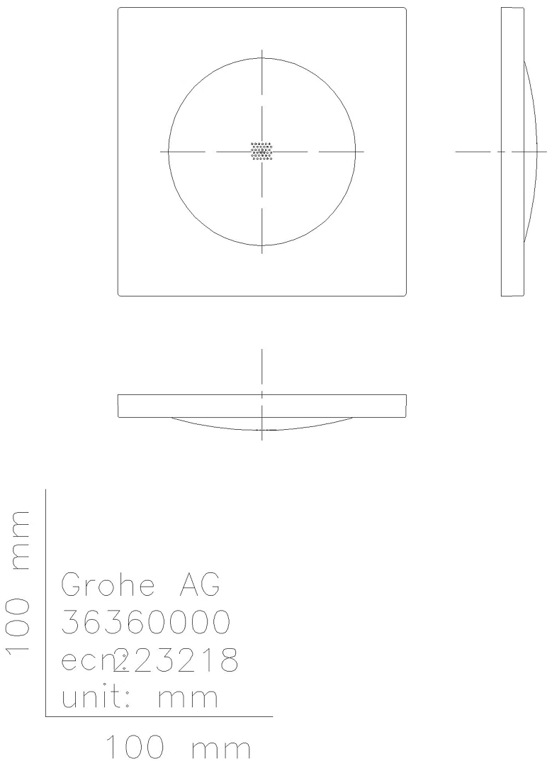 GROHE Musikmodule Rainshower F-Series 36473 127 x 127mm pro Modul satin steel