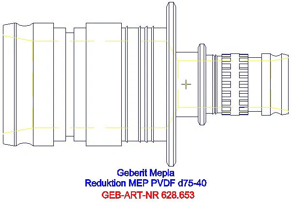 GE Mepla Reduktion PVDF d75-40_628.653.00.5_G