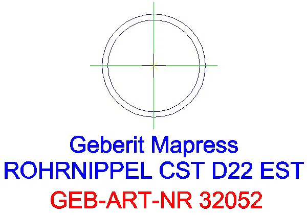 GE Mapress Edelstahl Rohrnippel d22_32052_A