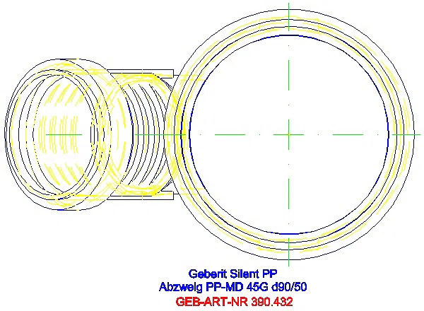 GE Silent-PP Abzweig 45Gr d90/50_390.432.14.1_G