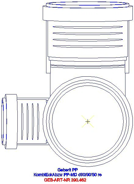 GE Silent-PP Kombiabzweig 87,5Gr rechts d90/90/50_390.462.14.1_G