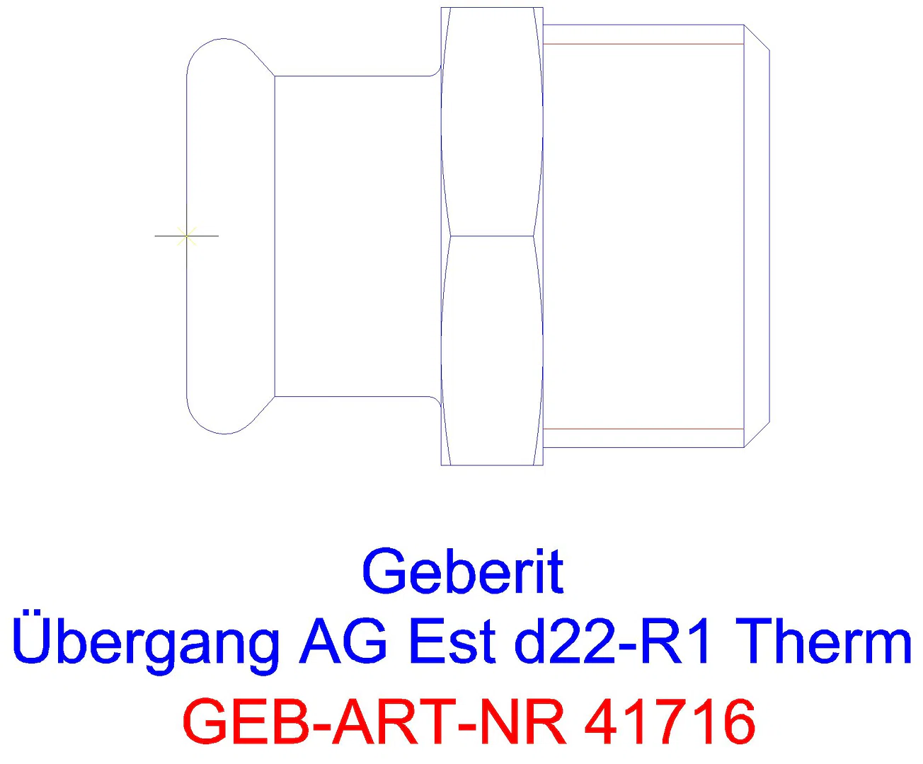GE Mapress Therm Übergang mit AG d22-R1/2_41716_a